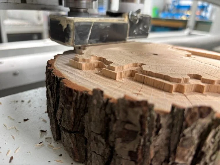 Detailaufnahme: Die Umrisse Thüringens nehmen Gestalt an.