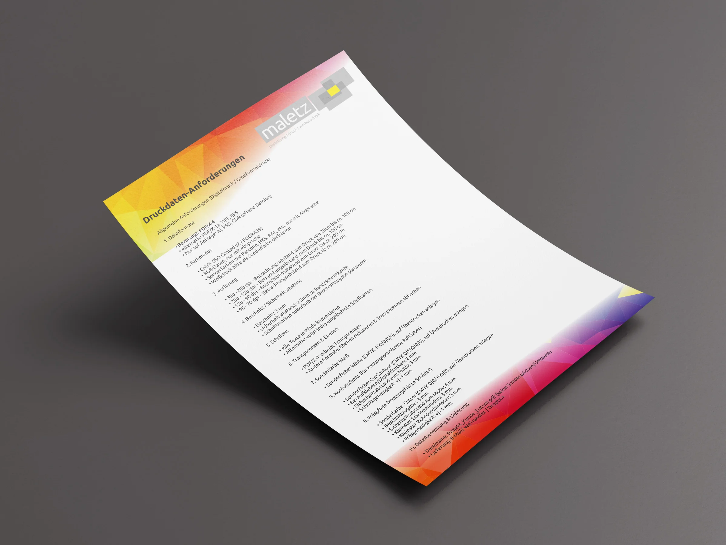 Datenblatt Druck<br />